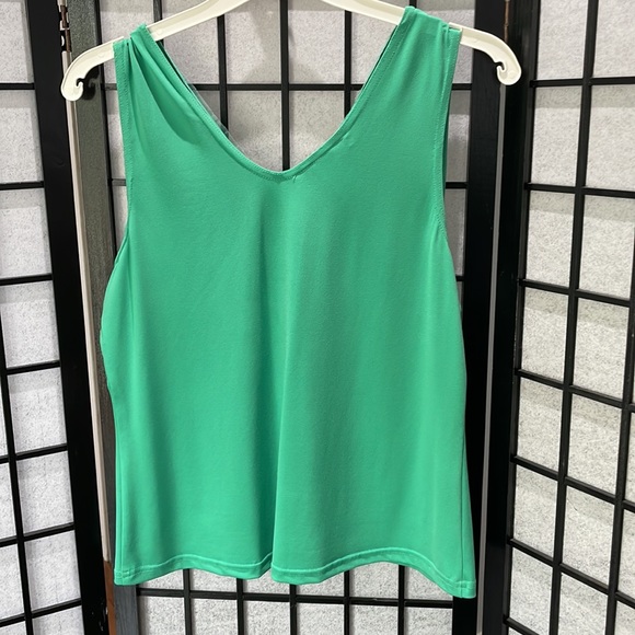 Vintage Cydney Mar, Green Tank with Beaded Embellishment, SZ XL - Picture 4 of 6